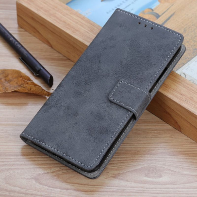 Folio Cover Xiaomi Redmi Note 10 Pro Effetto Pelle Vintage