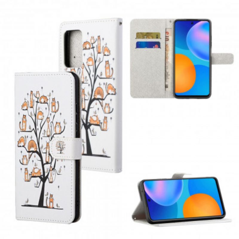 Folio Cover Xiaomi Redmi Note 10 Pro Gatti Funky Con Cinturino