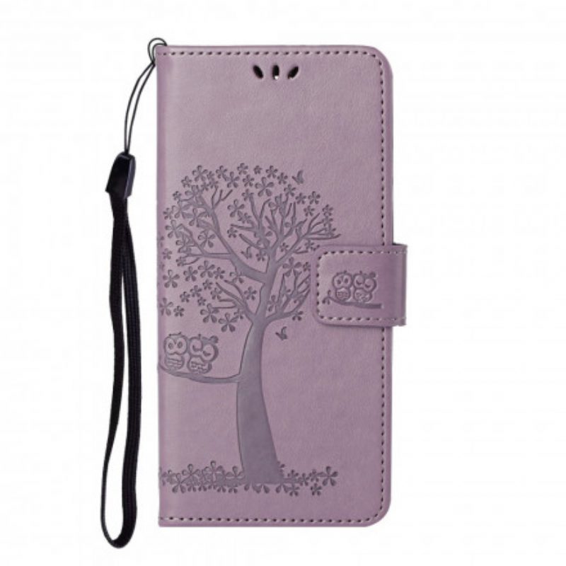 Folio Cover Xiaomi Redmi Note 10 Pro Perizoma Albero E Gufi