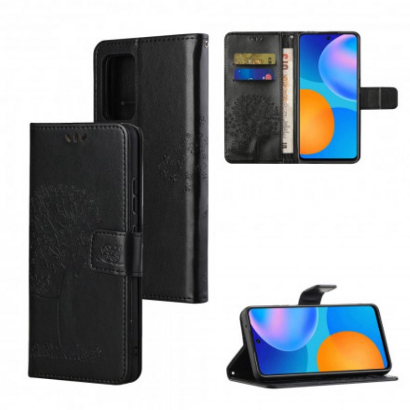 Folio Cover Xiaomi Redmi Note 10 Pro Perizoma Albero E Gufi