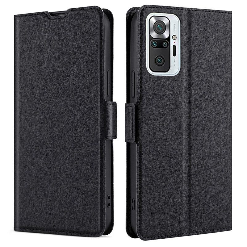 Folio Cover Xiaomi Redmi Note 10 Pro Stile In Pelle Ultra Fine