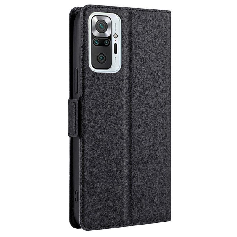 Folio Cover Xiaomi Redmi Note 10 Pro Stile In Pelle Ultra Fine