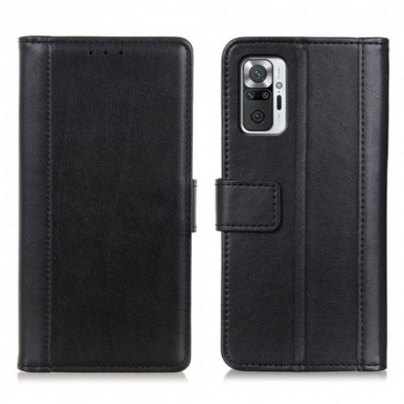 Folio Cover Xiaomi Redmi Note 10 Pro Stile Pelle Crosta