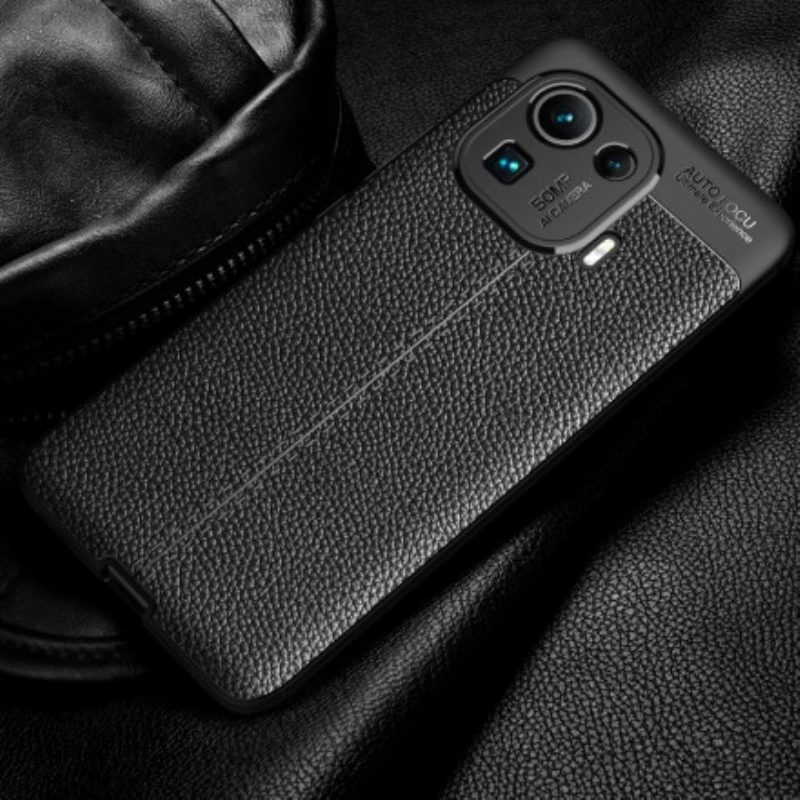 Cover Xiaomi Mi 11 Pro Doppia Linea Litchi Effetto Pelle