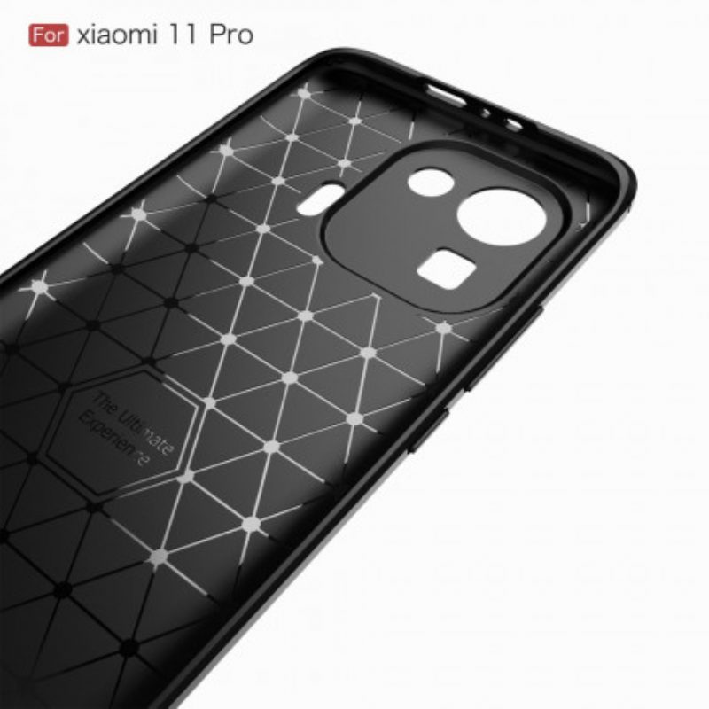 Cover Xiaomi Mi 11 Pro Fibra Di Carbonio Spazzolata