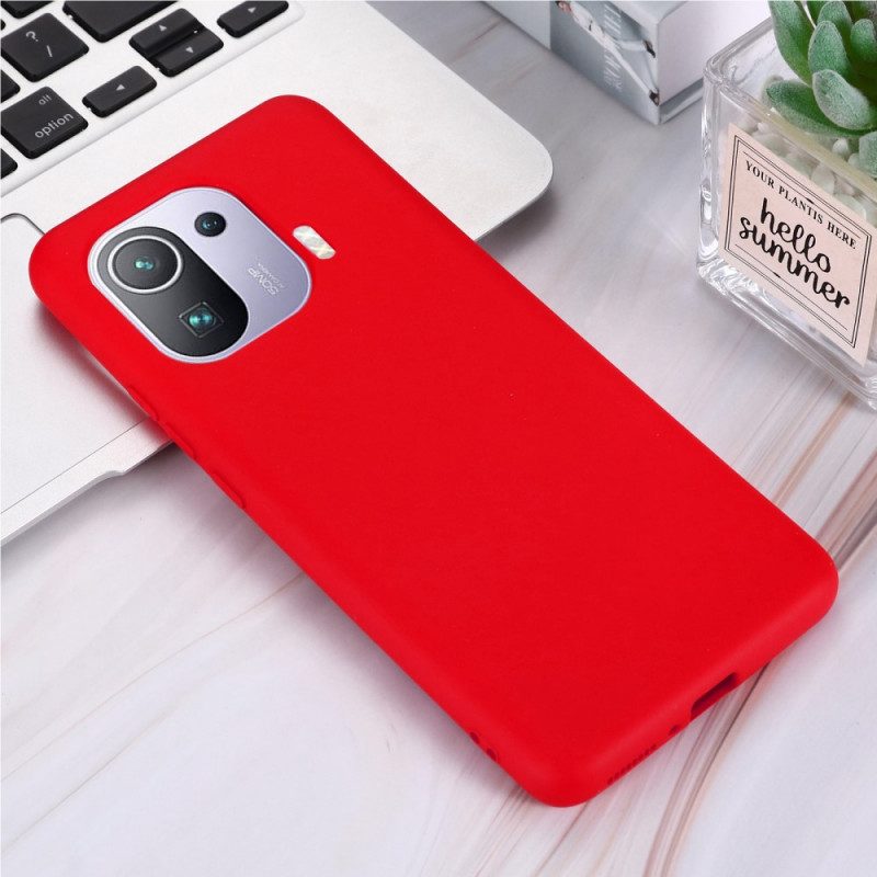 Cover Xiaomi Mi 11 Pro Silicone Liquido Con Cordino