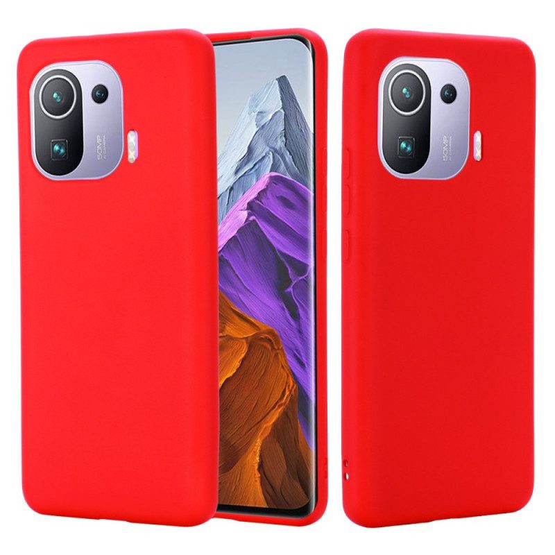 Cover Xiaomi Mi 11 Pro Silicone Liquido Con Cordino