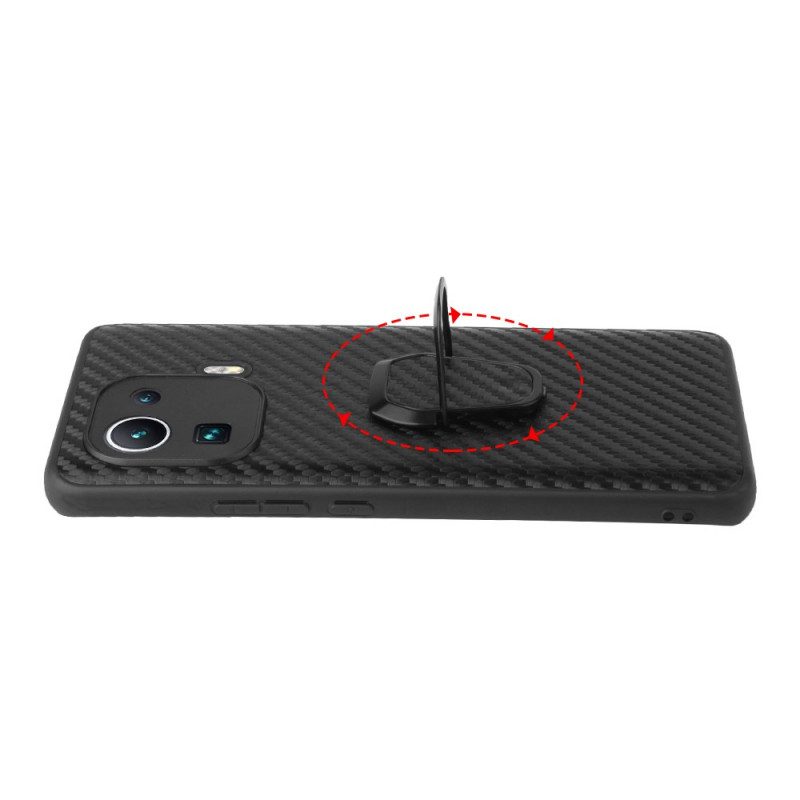 Cover Xiaomi Mi 11 Pro Staffa Ad Anello Stile Coccodrillo