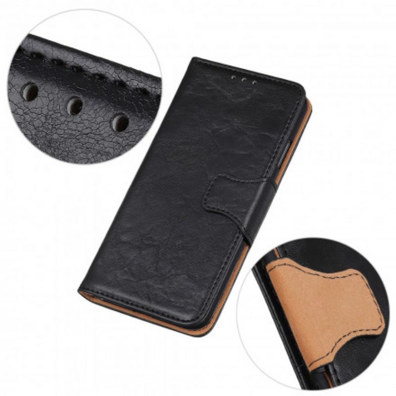 Custodia in pelle Xiaomi Mi 11 Pro Chiusura Reversibile In Pelle Crosta