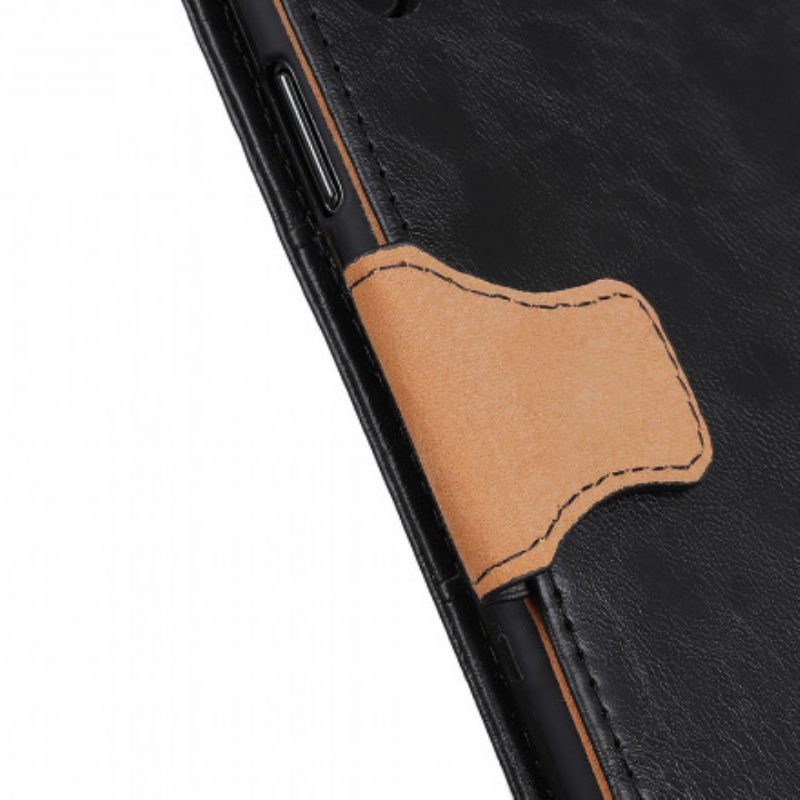 Custodia in pelle Xiaomi Mi 11 Pro Chiusura Reversibile In Pelle Crosta