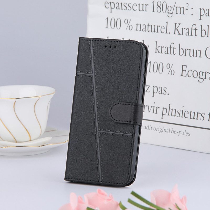 Custodia in pelle Xiaomi Mi 11 Pro Strappy Stile Geometrico In Pelle