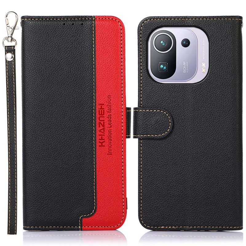 Folio Cover Xiaomi Mi 11 Pro Lychee Style Rfid Khazneh