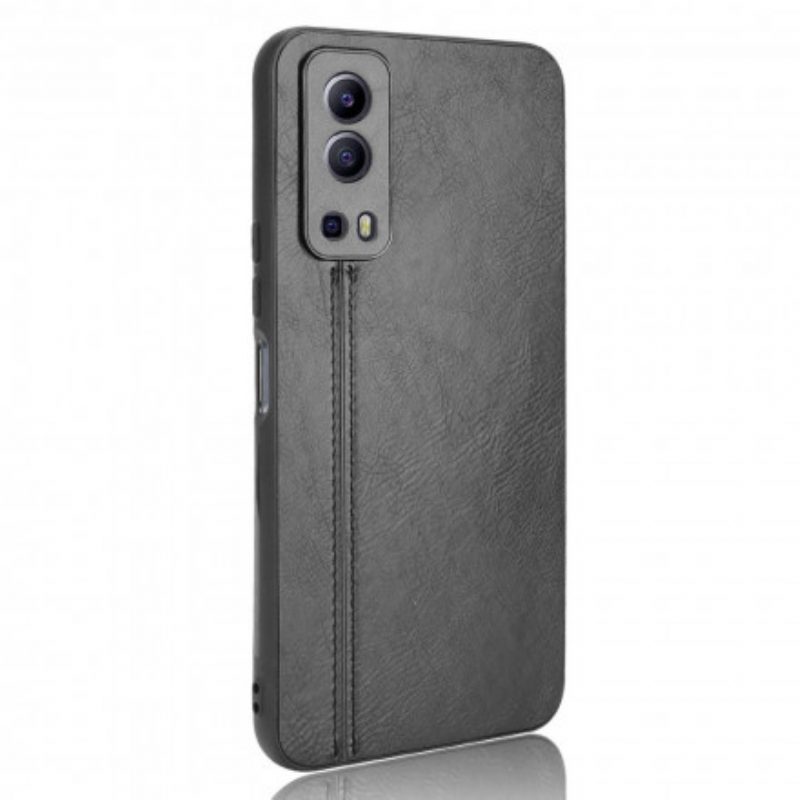 Cover Vivo Y72 5G Effetto Pelle Couture