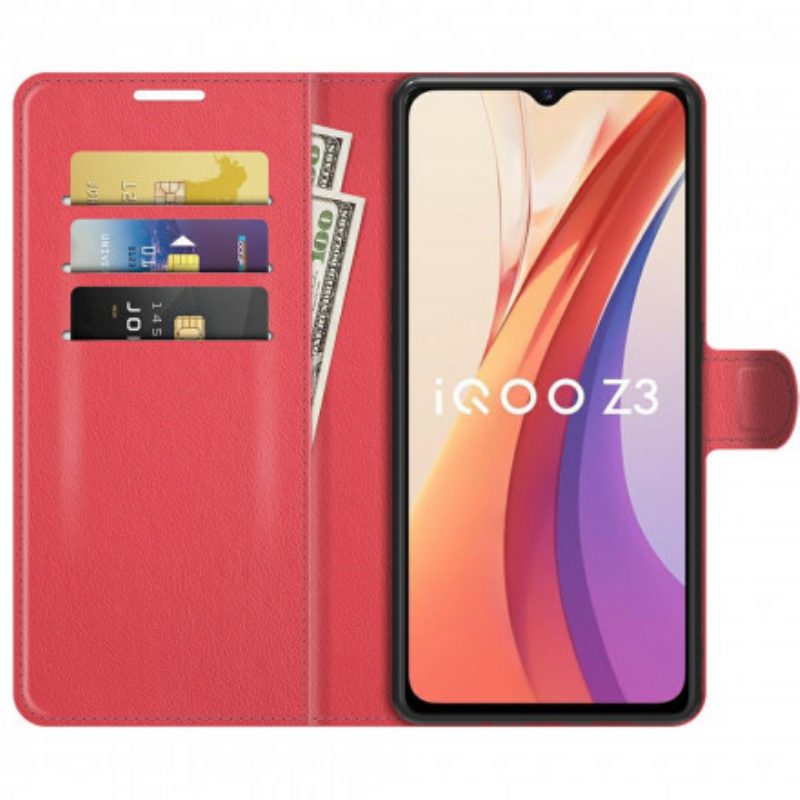 Folio Cover Vivo Y72 5G Classica Ecopelle Litchi