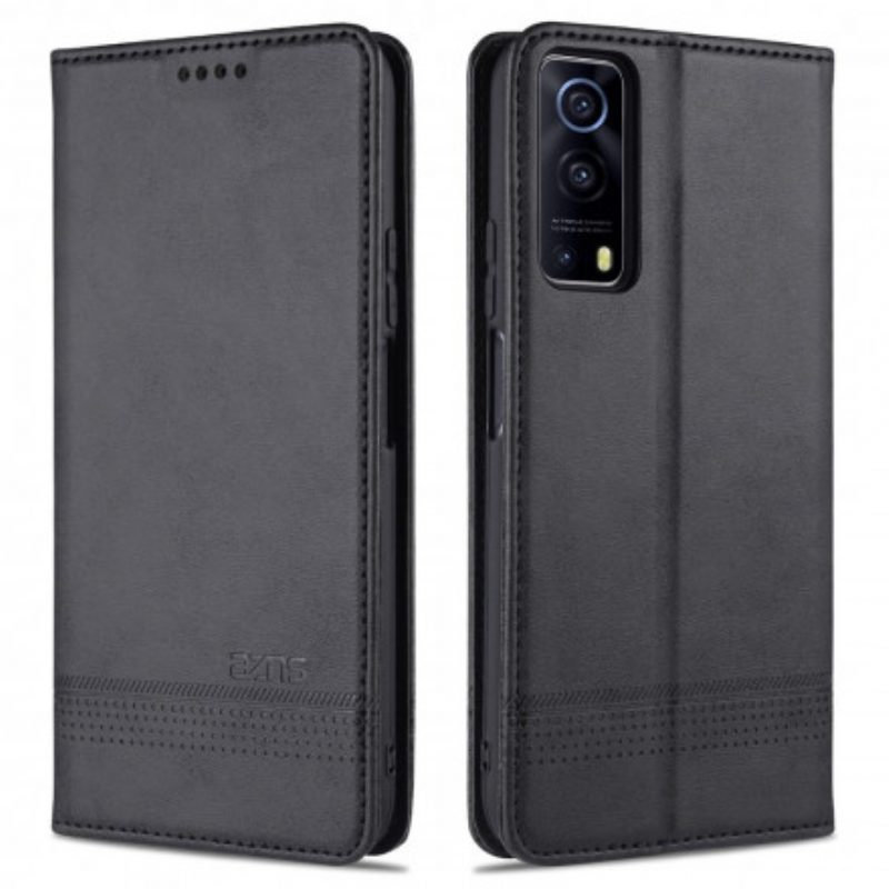 Folio Cover Vivo Y72 5G Custodia in pelle Stile In Pelle Azns