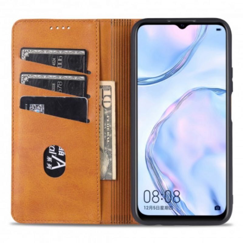 Folio Cover Vivo Y72 5G Custodia in pelle Stile In Pelle Azns