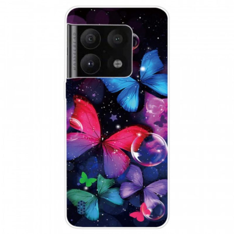 Cover OnePlus 10 Pro 5G Farfalle Flessibili