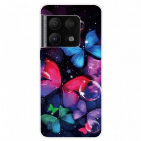 Cover OnePlus 10 Pro 5G Farfalle Flessibili
