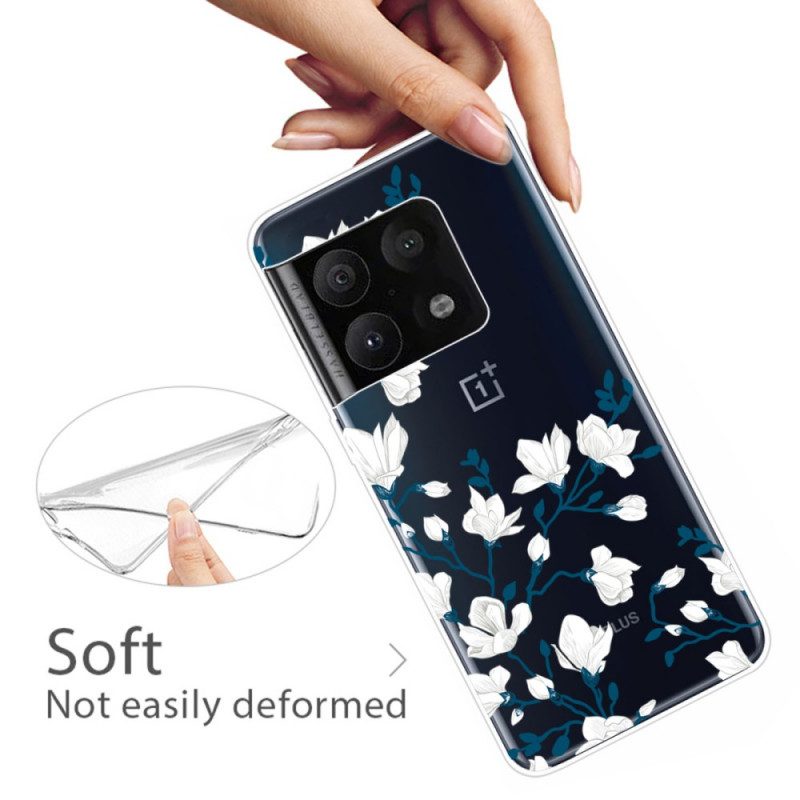 Cover OnePlus 10 Pro 5G Fiori Bianchi