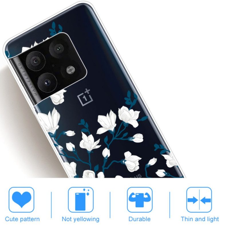 Cover OnePlus 10 Pro 5G Fiori Bianchi