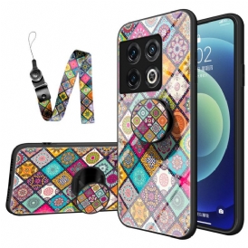 Cover OnePlus 10 Pro 5G Supporto Magnetico Patchwork