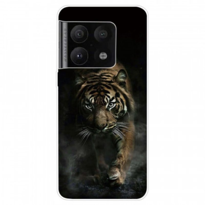 Cover OnePlus 10 Pro 5G Tigre Flessibile Nella Nebbia