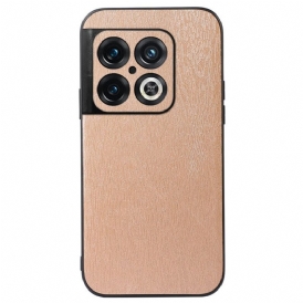 Cover OnePlus 10 Pro 5G Trama Di Legno In Ecopelle