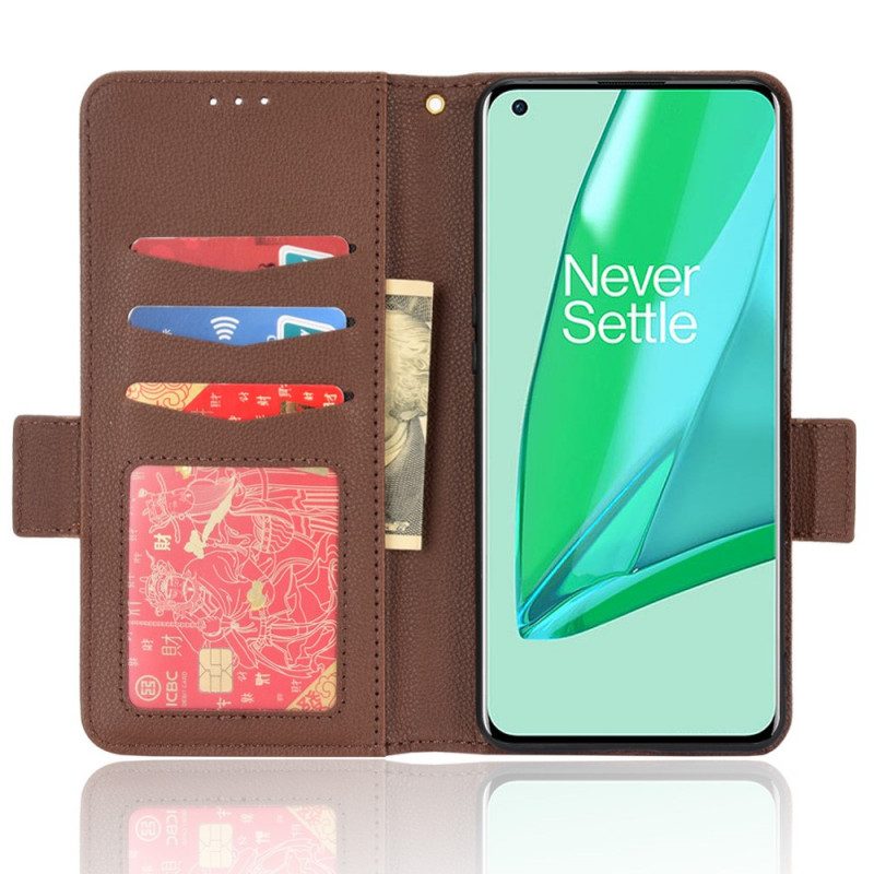 Custodia A Portafoglio OnePlus 10 Pro 5G Folio Cover Flap Doppio Litchi Nuovi Colori