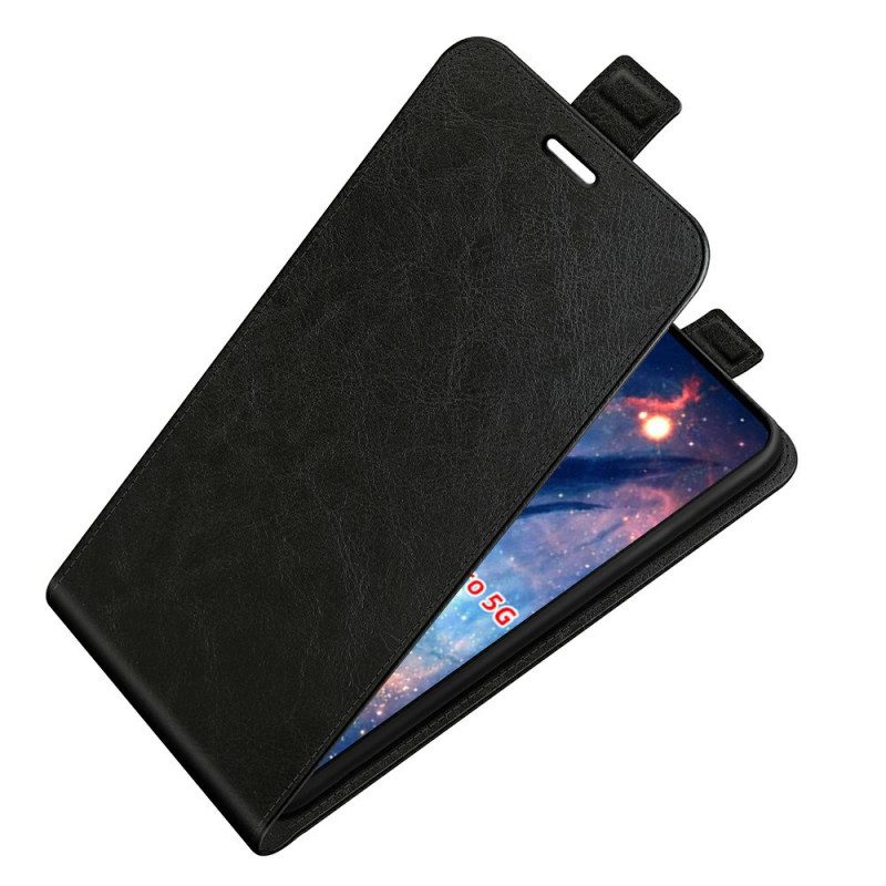 Custodia in pelle OnePlus 10 Pro 5G Folio Cover Ribalta Verticale Effetto Pelle