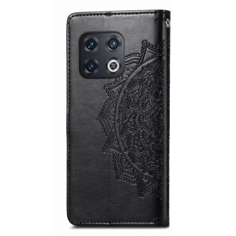 Custodia in pelle OnePlus 10 Pro 5G Mandala Tribale Strappy