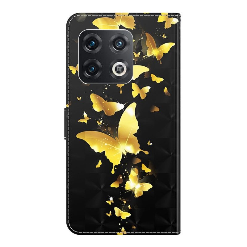 Custodia in pelle OnePlus 10 Pro 5G Perizoma Farfalle