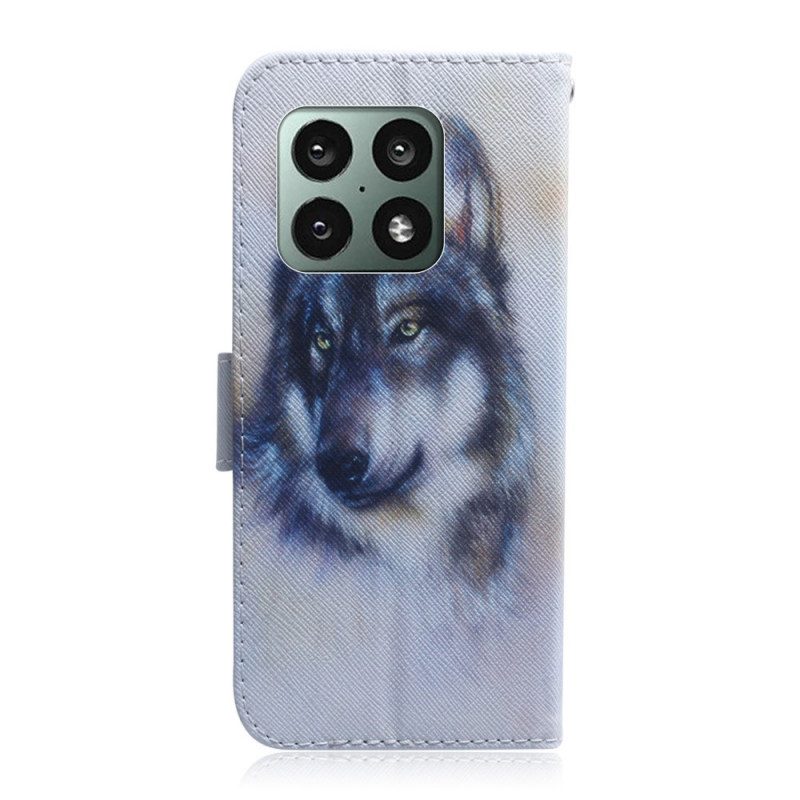 Custodia in pelle OnePlus 10 Pro 5G Sguardo Canino