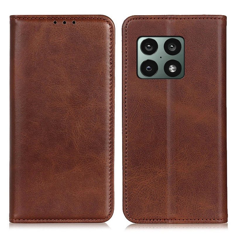 Folio Cover OnePlus 10 Pro 5G Custodia in pelle Pelle Crosta Eleganza