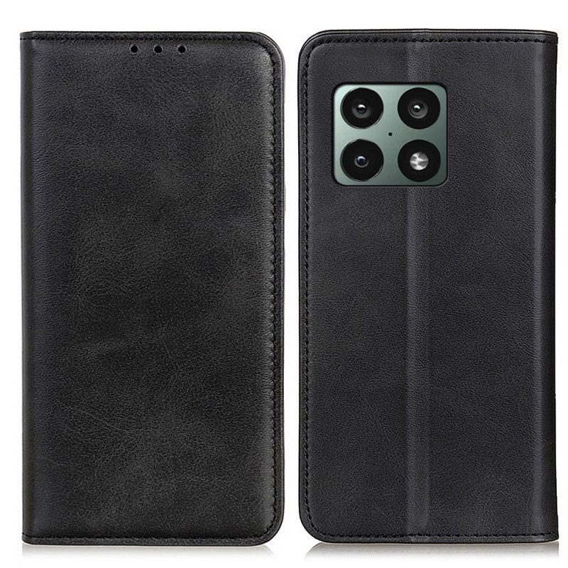 Folio Cover OnePlus 10 Pro 5G Custodia in pelle Pelle Crosta Eleganza