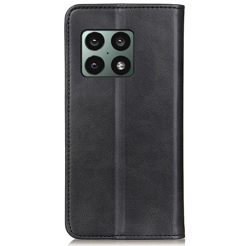 Folio Cover OnePlus 10 Pro 5G Custodia in pelle Pelle Crosta Eleganza