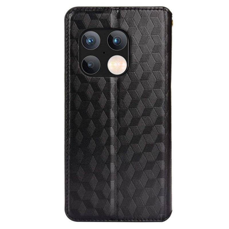 Folio Cover OnePlus 10 Pro 5G Custodia in pelle Effetto Pelle Diamante