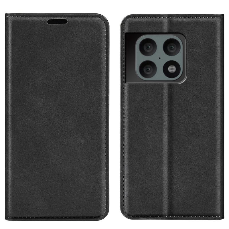 Folio Cover OnePlus 10 Pro 5G Custodia in pelle Effetto Pelle Morbida Seta