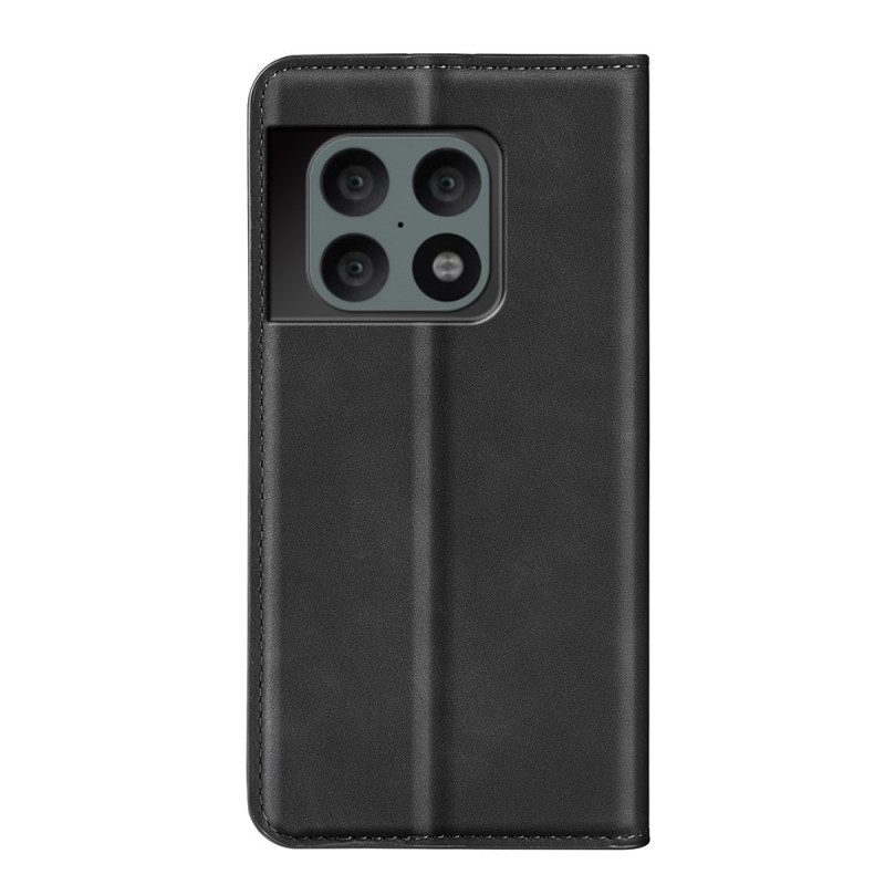 Folio Cover OnePlus 10 Pro 5G Custodia in pelle Effetto Pelle Morbida Seta