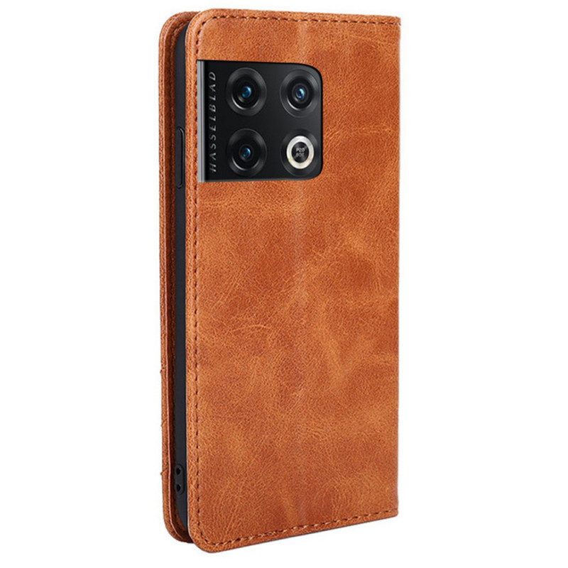 Folio Cover OnePlus 10 Pro 5G Custodia in pelle Rivetti Decorativi