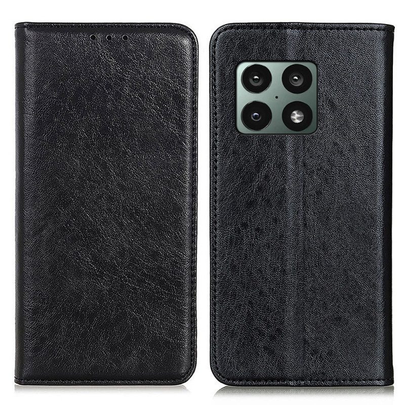 Folio Cover OnePlus 10 Pro 5G Custodia in pelle Struttura In Pelle