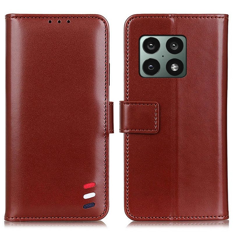 Folio Cover OnePlus 10 Pro 5G Effetto Pelle Tricolore