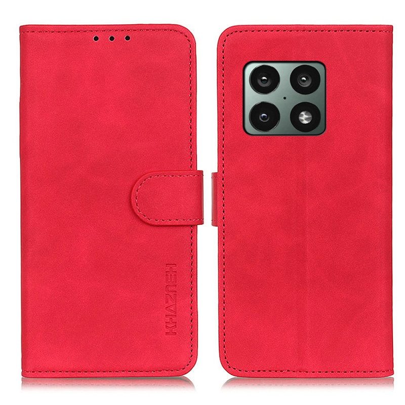 Folio Cover OnePlus 10 Pro 5G Effetto Pelle Vintage Opaca Khazneh