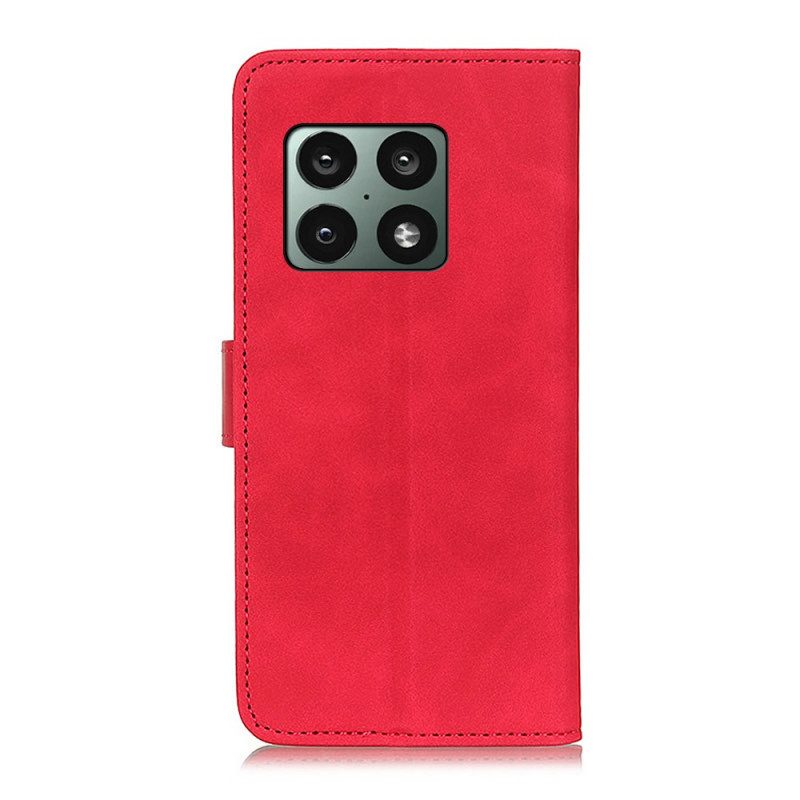 Folio Cover OnePlus 10 Pro 5G Effetto Pelle Vintage Opaca Khazneh