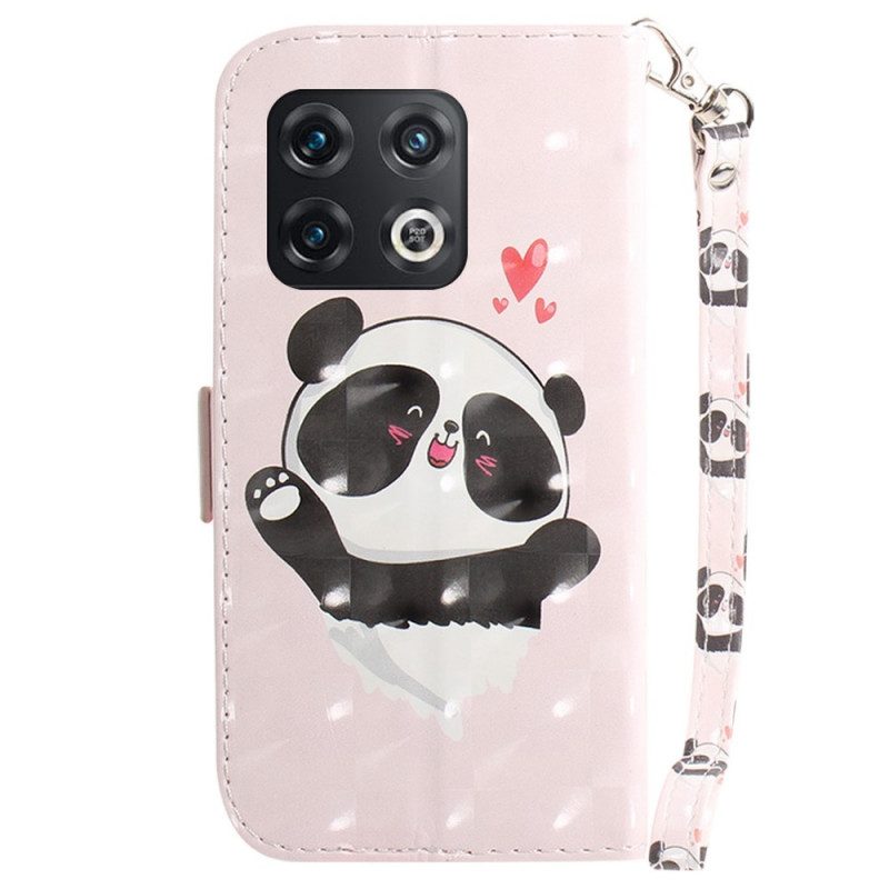 Folio Cover OnePlus 10 Pro 5G Piccolo Panda Con Cinturino