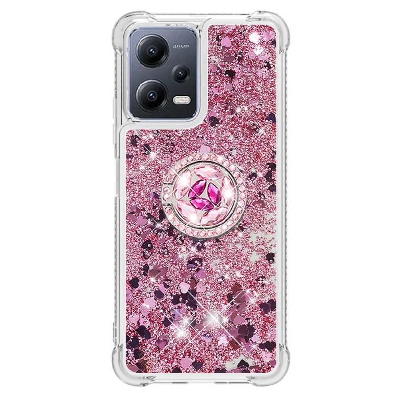 Cover Poco X5 5G Espositore Per Anelli Con Paillettes Colorate