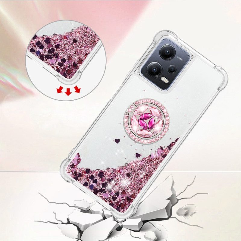 Cover Poco X5 5G Espositore Per Anelli Con Paillettes Colorate