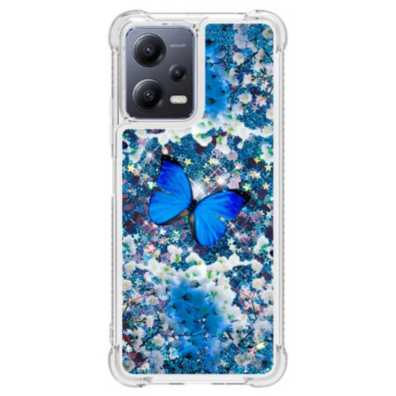 Cover Poco X5 5G Farfalle Di Paillettes