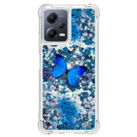 Cover Poco X5 5G Farfalle Di Paillettes