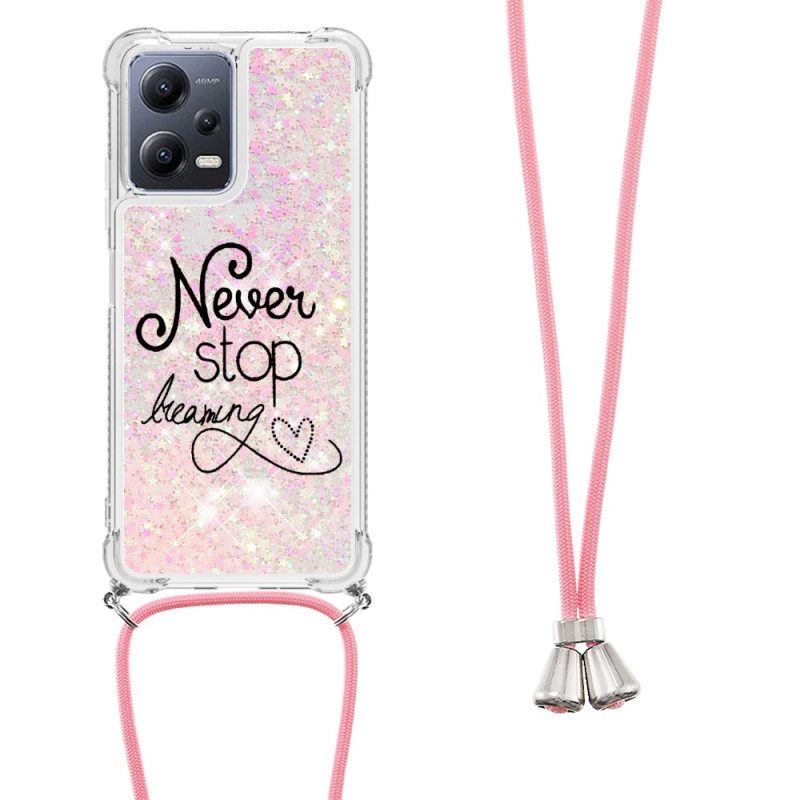 Cover Poco X5 5G Never Stop Glitter Coulisse