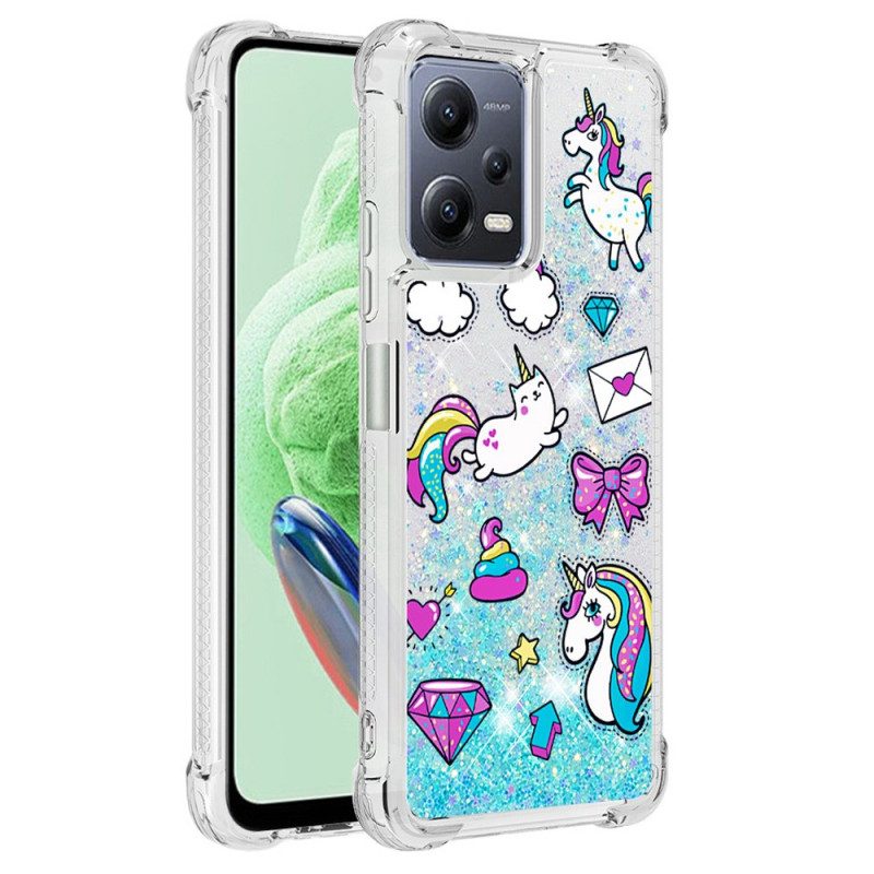 Cover Poco X5 5G Unicorni Glitterati